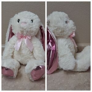 Adorable Plush Easter Bunny with Pink Accents NWT Size:20" Seasonal Collection